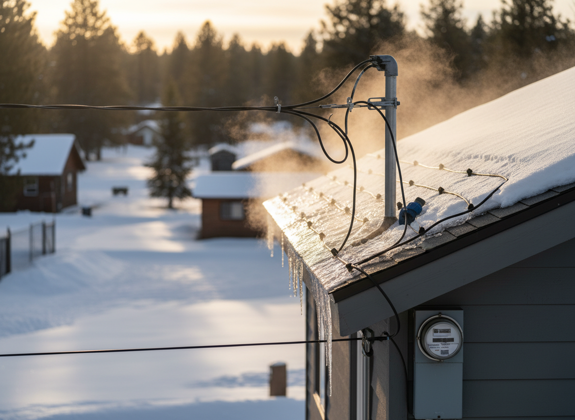 Preventing Ice Dams From Damaging Roof Electrical Lines